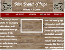 Tablet Screenshot of olivebranchofhope.com